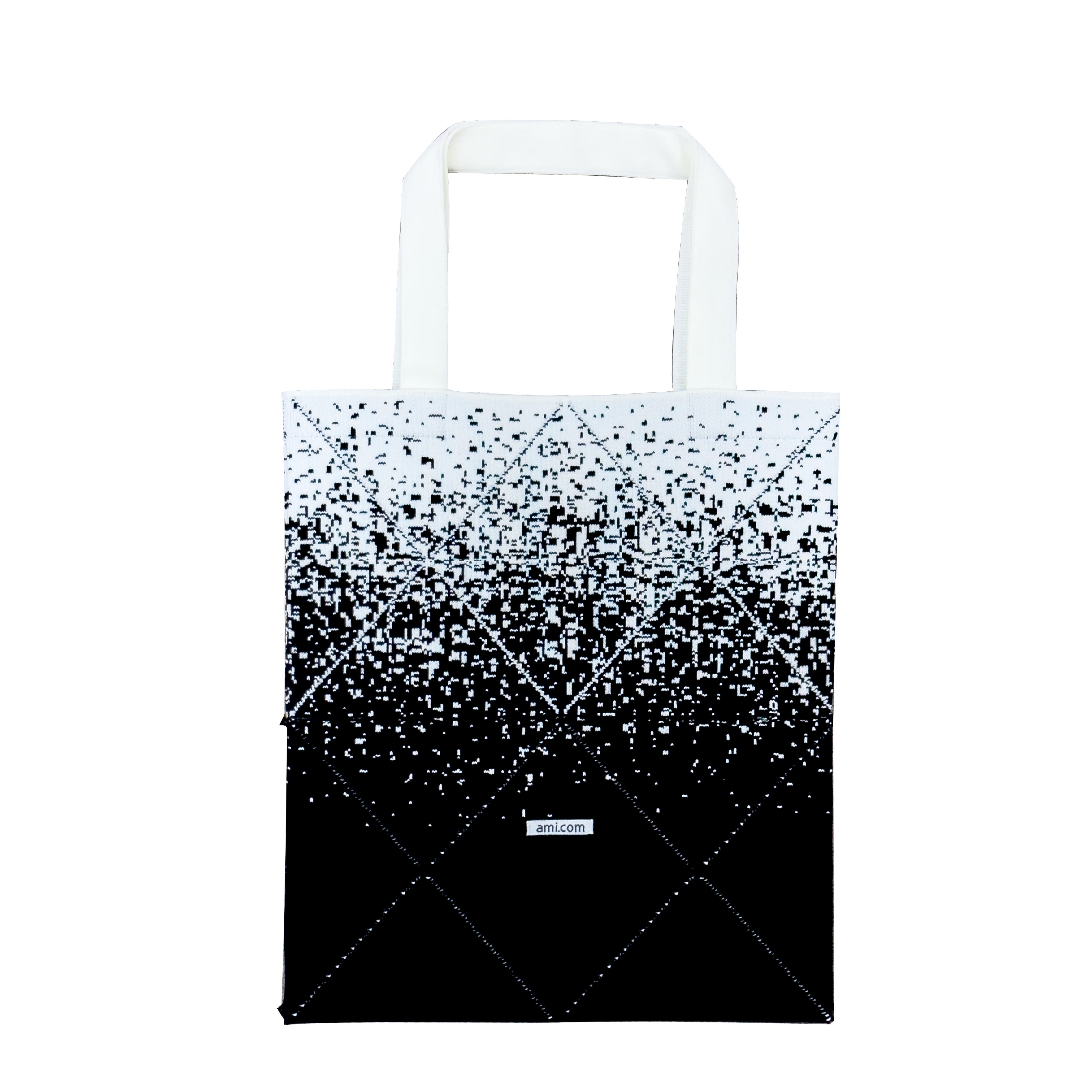 ORIGAMI KNIT BAG-BLACK GRADATION – amicom