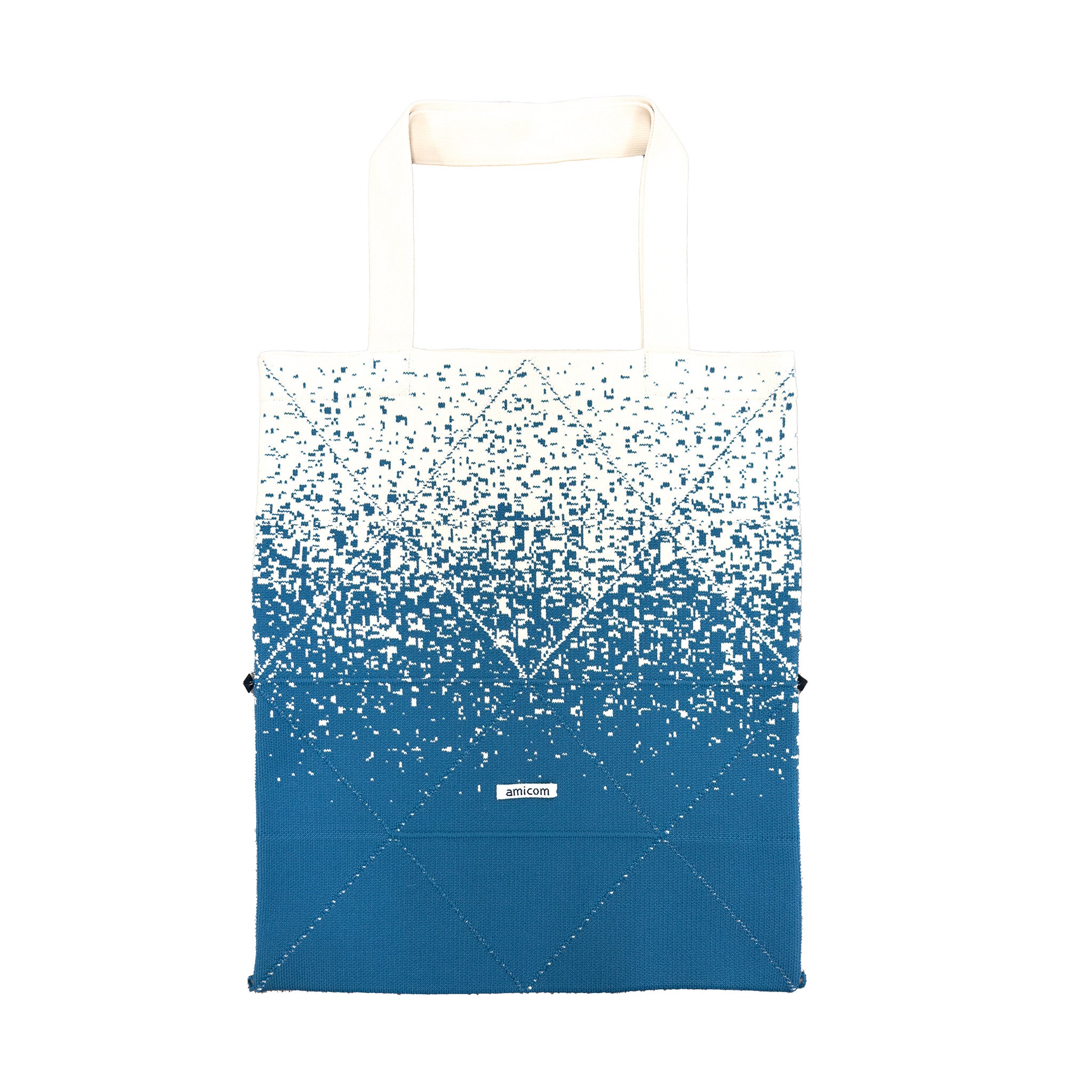 ORIGAMI KNIT BAG-DENIM BLUE GRADATION – amicom